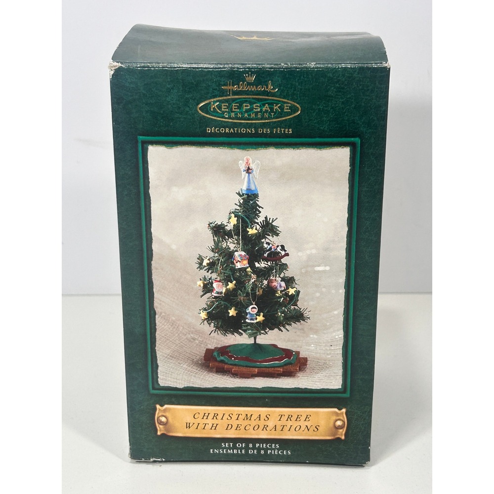 Hallmark Keepsake Ornament 2002 Christmas Tree With Decorations 8 Piece Set